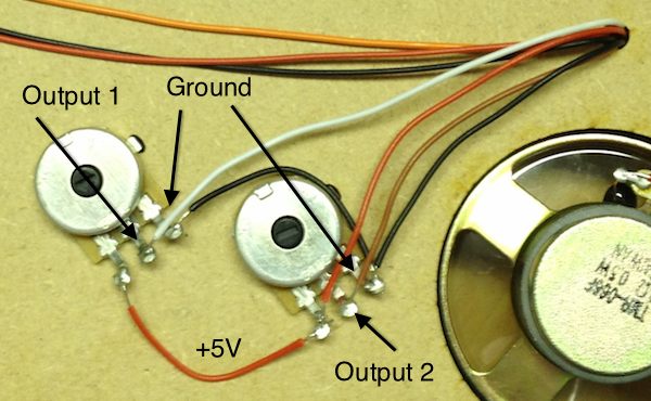 Rotary potentiometer wiring